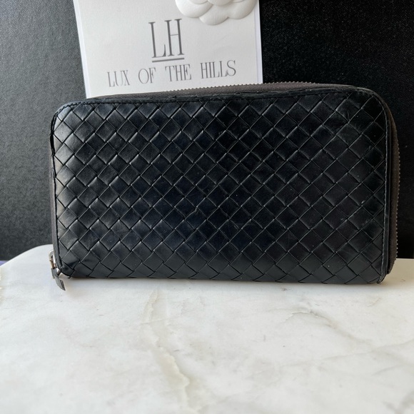 Bottega Bags Bottega Black Zip Around Wallet Poshmark